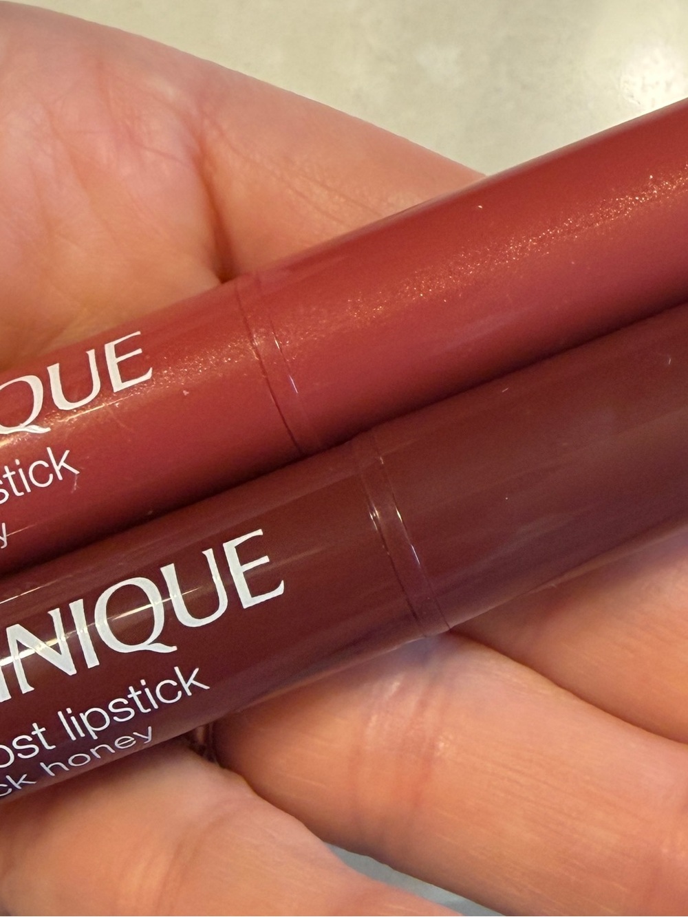 Clinique Moist Lipstick Duo — Dusty Rose & Deep Berry- never used!